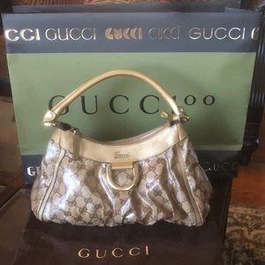 Gold Crystal Gucci Hobo